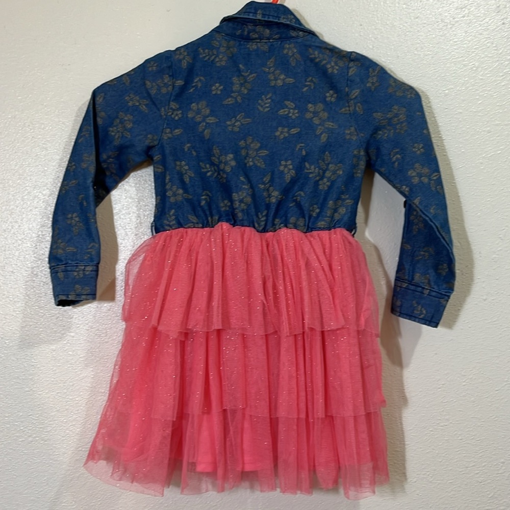 Little Lass child’s frilly dress with denim top and lacy bottom. Size 5 - Picture 6 of 10